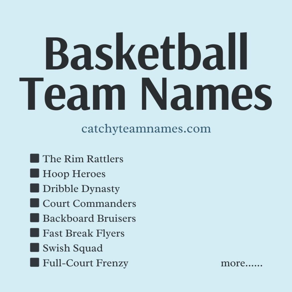 Basketball Team Names