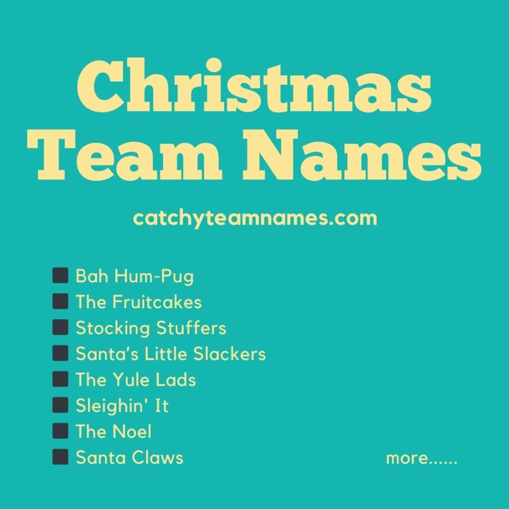 Christmas Team Names