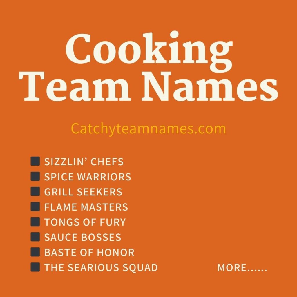 Cooking Team Names
