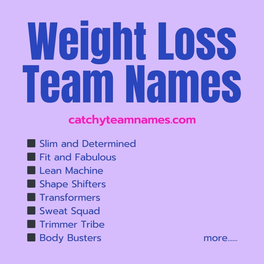 121+ Weight Loss Team Names: Unleash Your Inner Champion