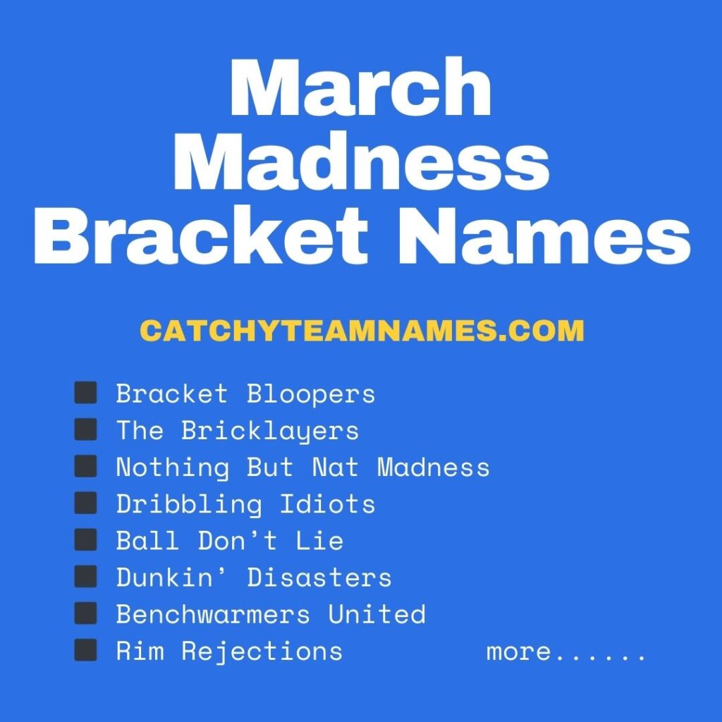 March Madness Bracket Names