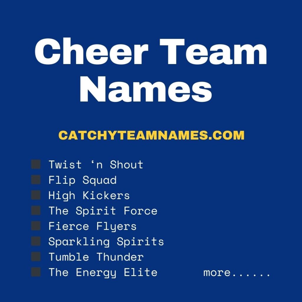 Cheer Team Names